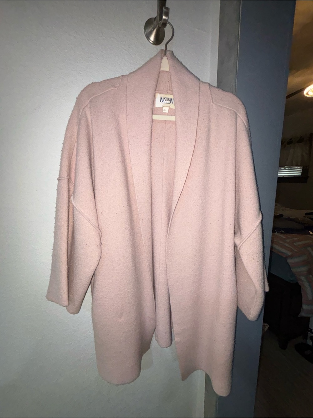 Nation LTD Open-Front Oversized Wool Coat/Cardigan